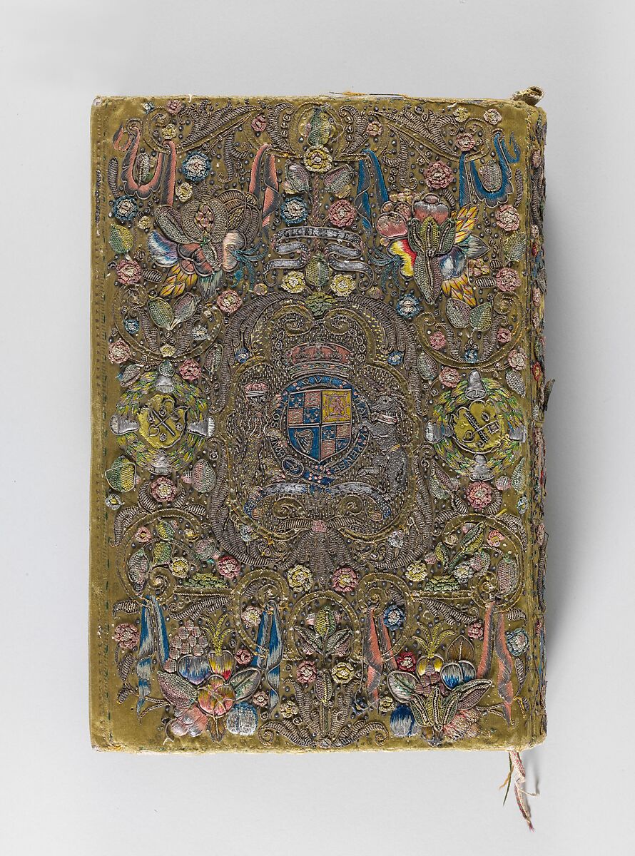 The Bible, The Book of Common Prayer, The Book of Psalms with Royal Stuart arms, The Book of Common Prayer printed by Robert Barker  , London, 1616, Satin worked with silk and metal thread., British
