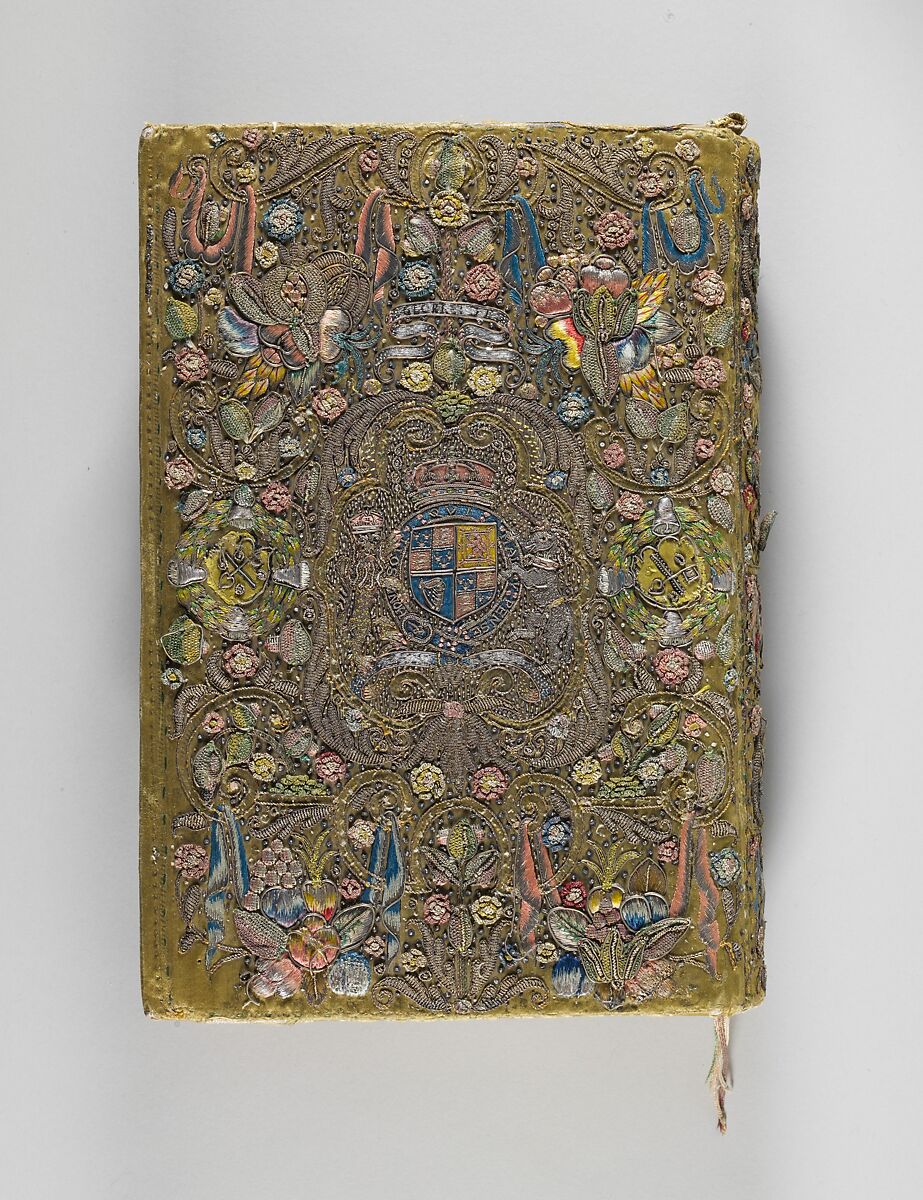 The Bible, The Book of Common Prayer, The Book of Psalms with Royal Stuart arms, The Book of Common Prayer printed by Robert Barker  , London, 1616, Satin worked with silk and metal thread., British