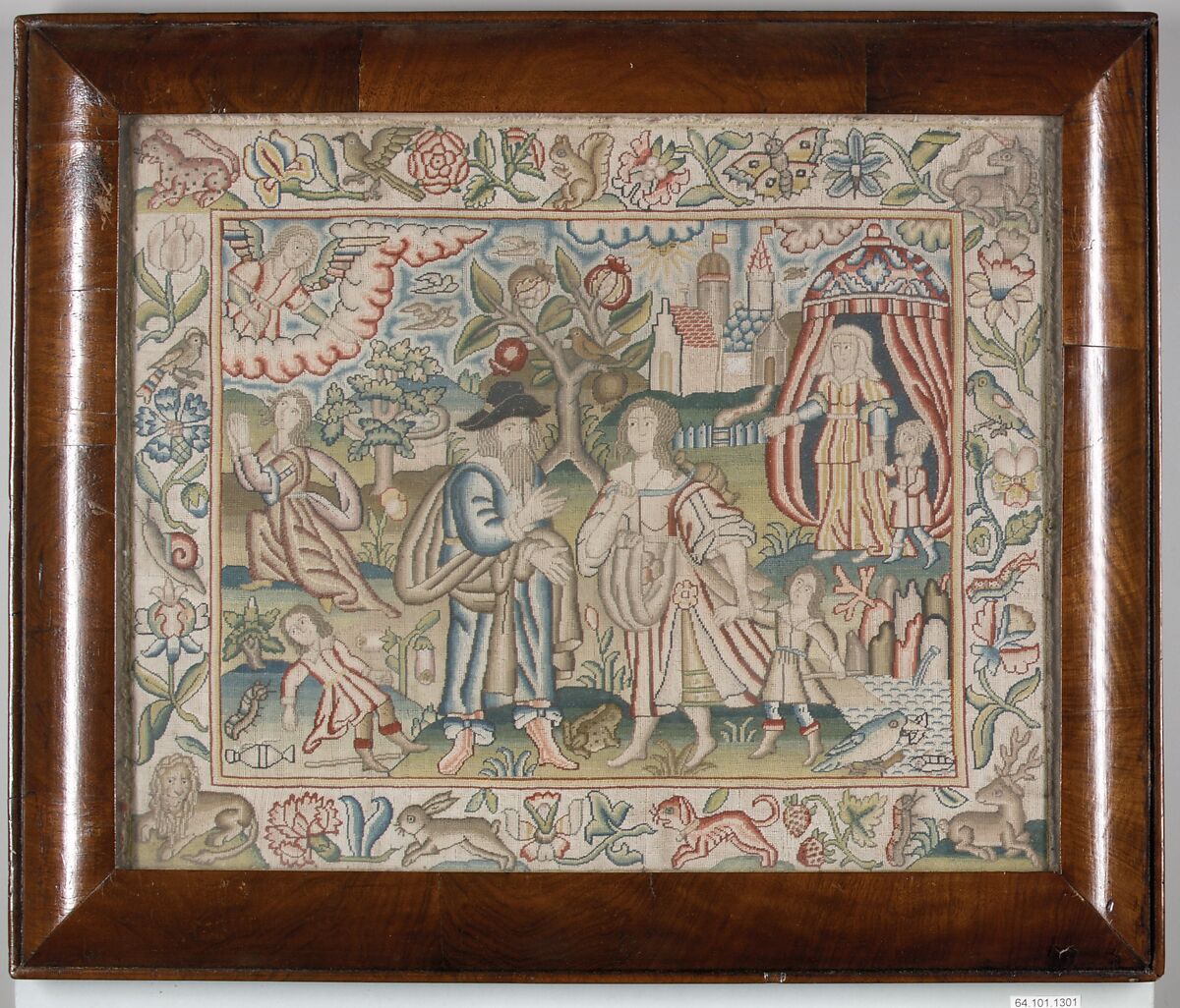 Life of Abraham, After a design by Gerard de Jode (Netherlandish, 1509/17–1591), Silk on canvas, British 