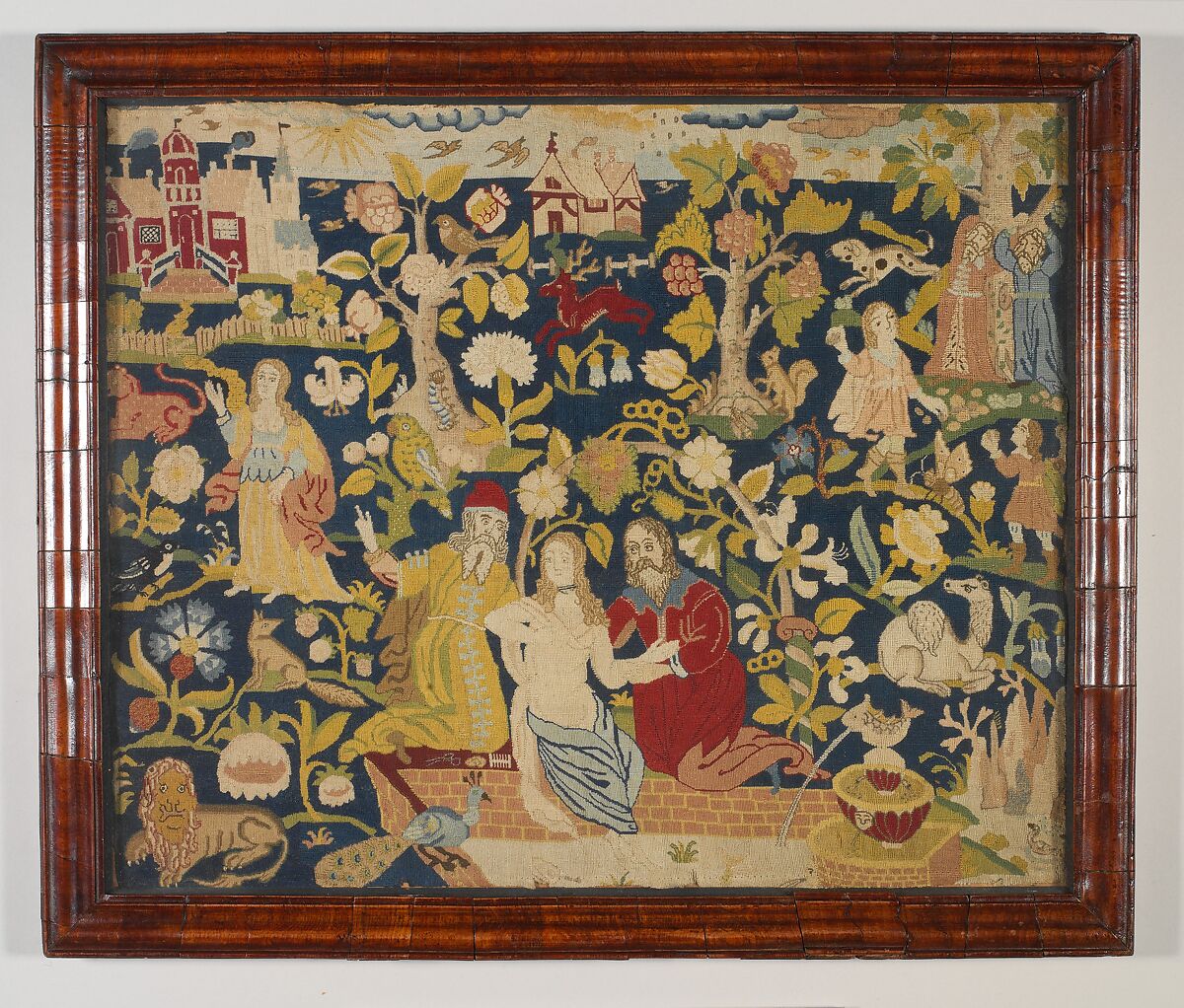 Susannah and the Elders, Silk on canvas, British