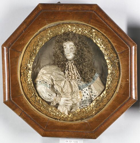 Portrait of Charles II in raised work embroidery