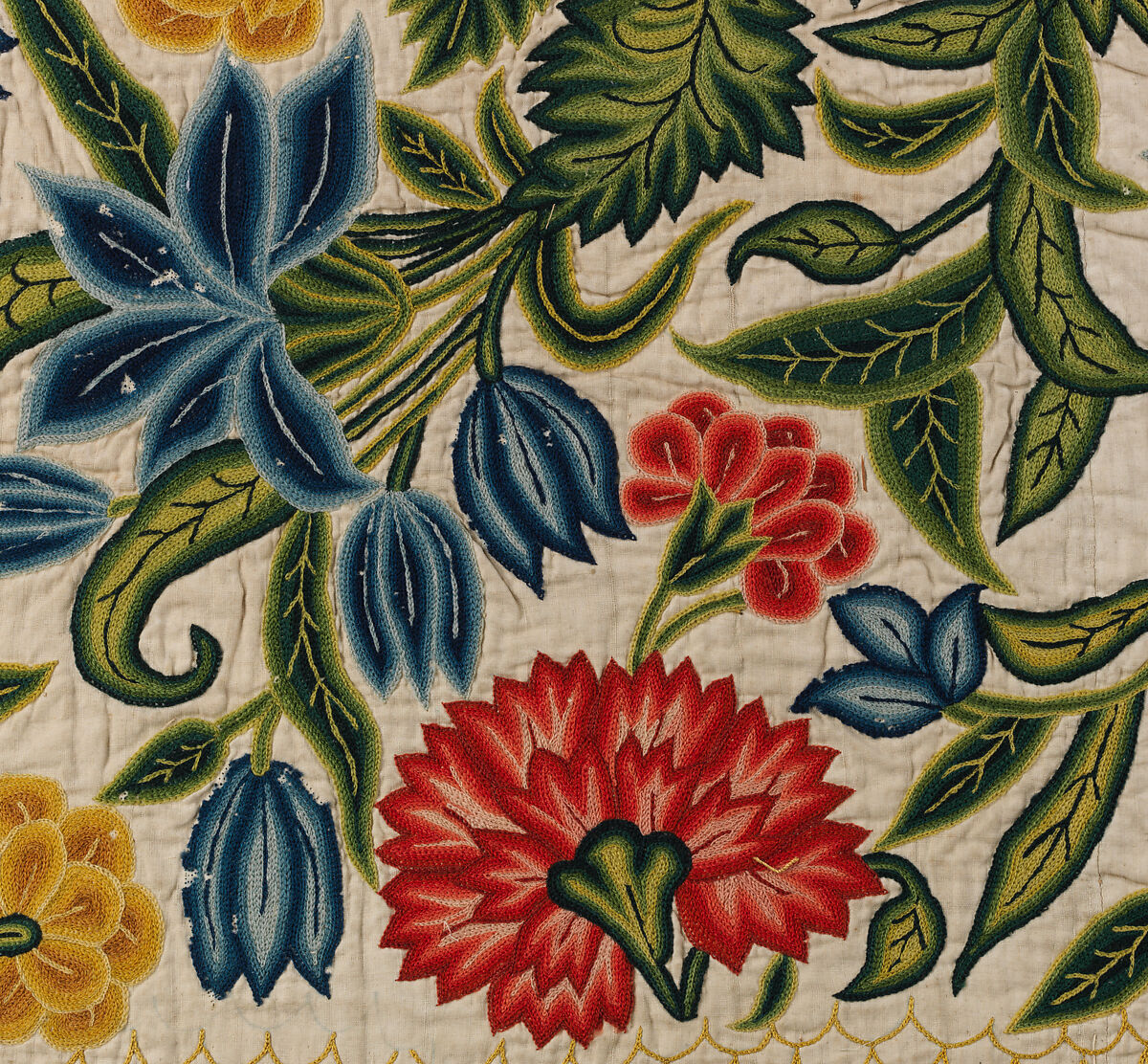 Panels, Silk on linen, British