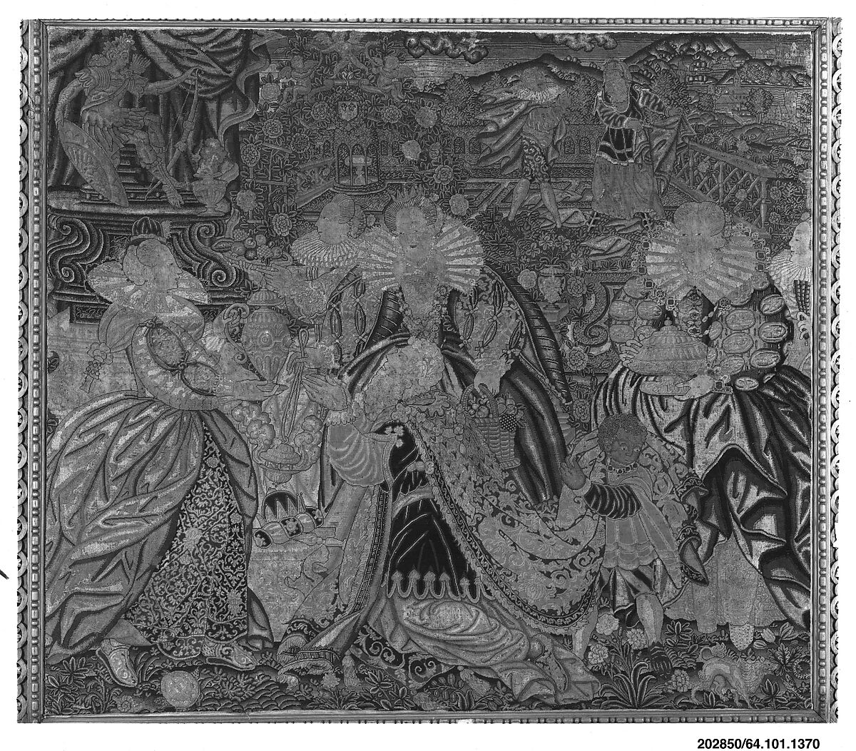 Panel with the story of King Solomon, Silk and wool on canvas, French