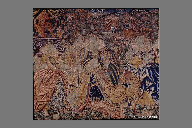 Panel with the story of King Solomon, Silk and wool on canvas, French 