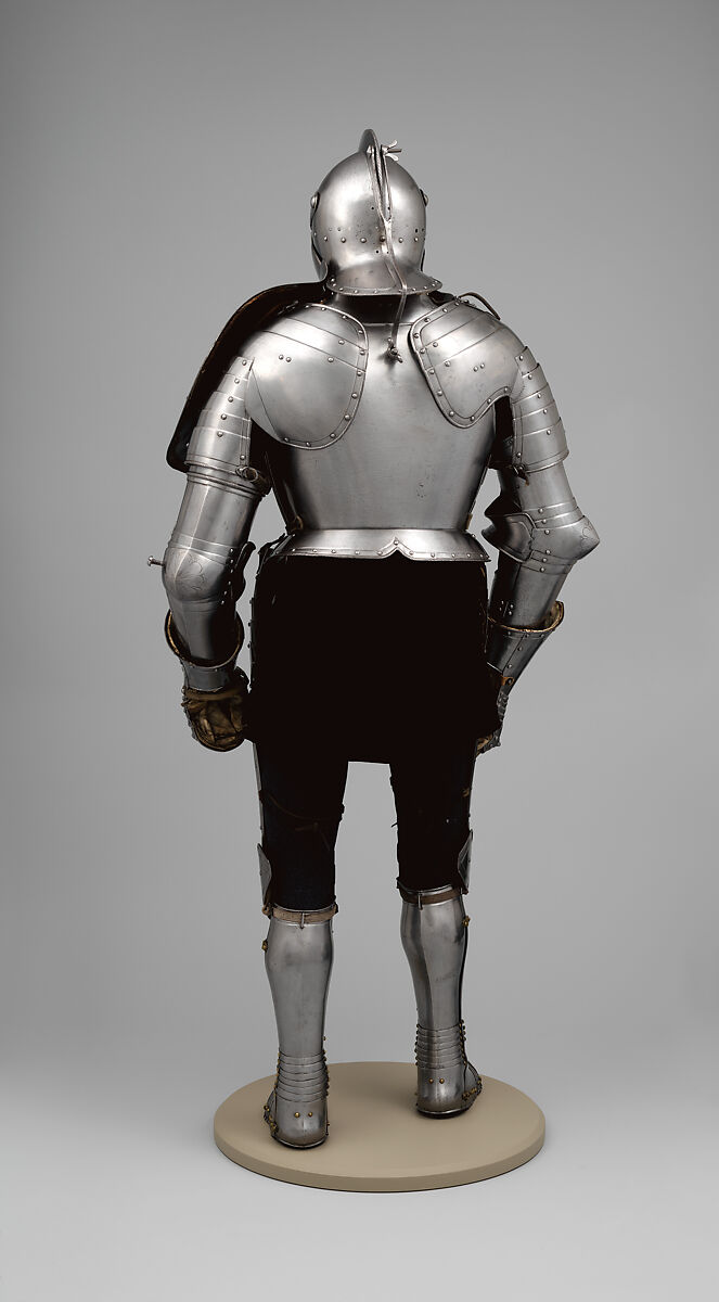 Jousting Armor (<i>Rennzeug</i>) 
and Matching Half-Shaffron, Steel, copper alloy, leather, German, probably Dresden or Annaberg