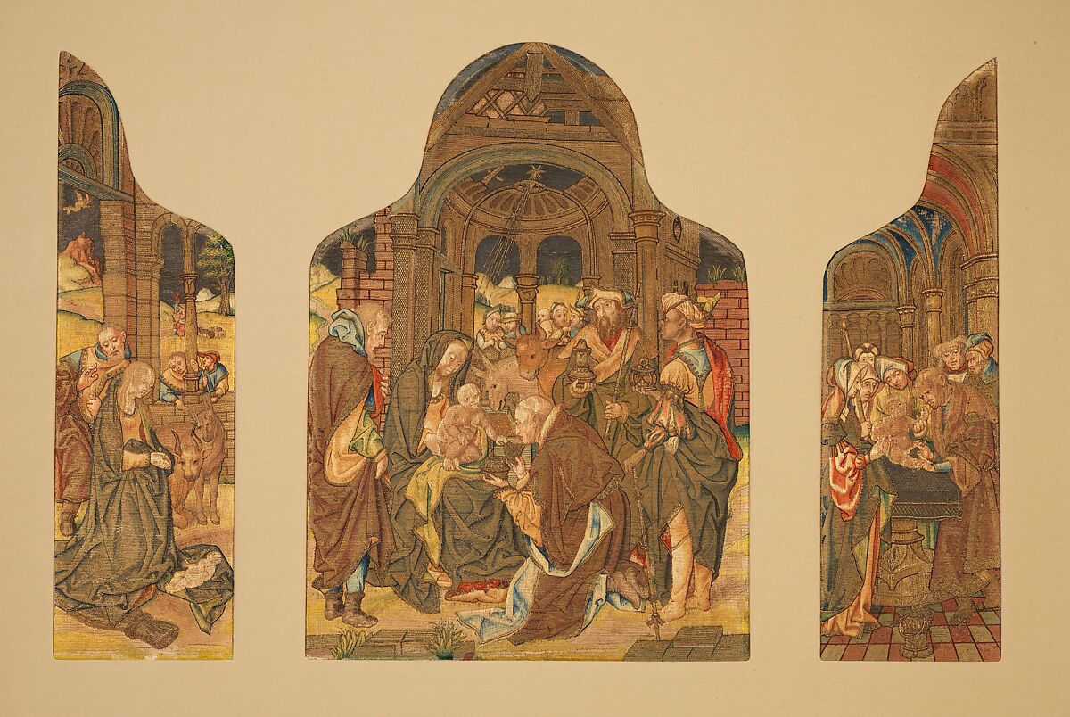 Scenes from the Infancy of Christ, Silk, linen and metal thread, Flemish
