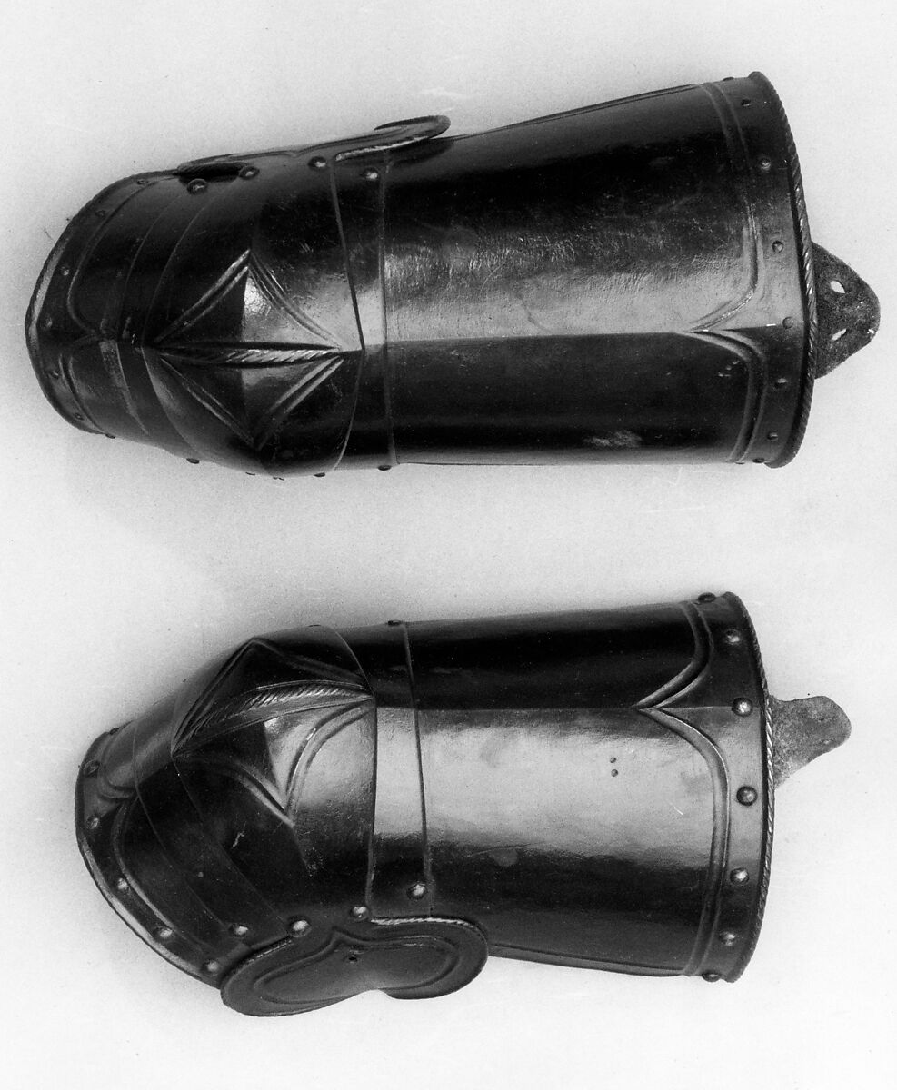 Jousting Armor (Rennzeug) 
and Matching Half-Shaffron, Steel, leather, paint, German, probably Dresden or Annaberg