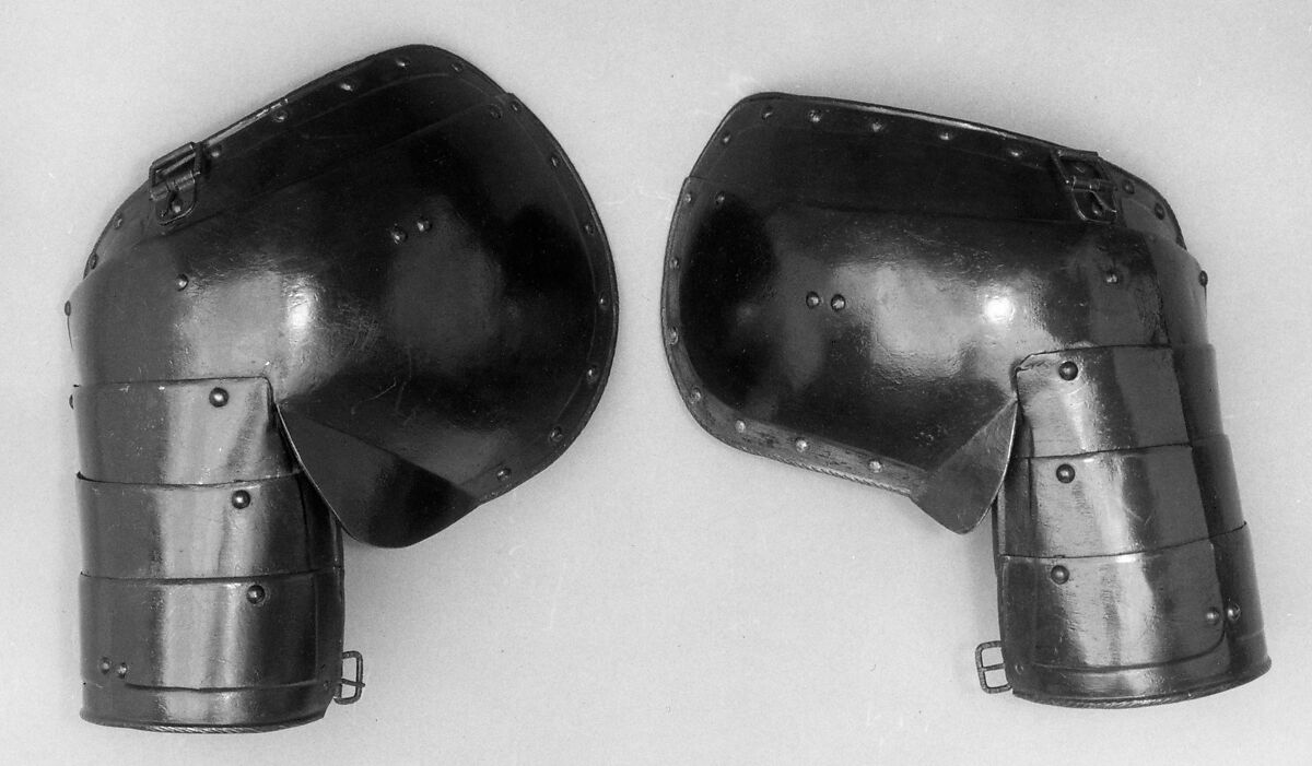 Jousting Armor (Rennzeug) 
and Matching Half-Shaffron, Steel, leather, paint, German, probably Dresden or Annaberg