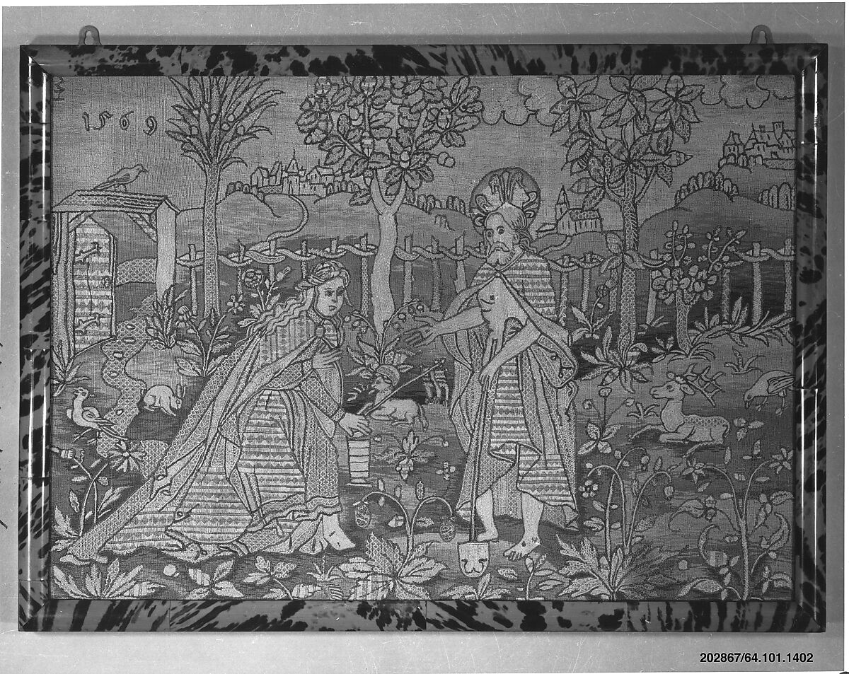 Noli Me Tangere, Silk and linen on linen, Swiss, St. Gallen 