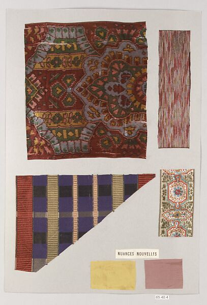 Textile sample book of ribbons, Silk, Swiss