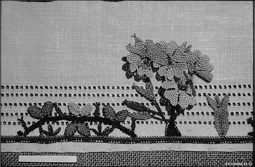 Piece (one of twelve), Needle lace, Greek