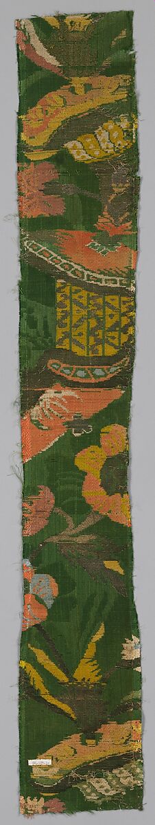 Pieces (3), Silk and metal thread, Italian