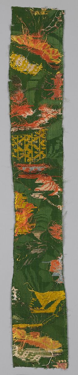 Pieces (3), Silk and metal thread, Italian