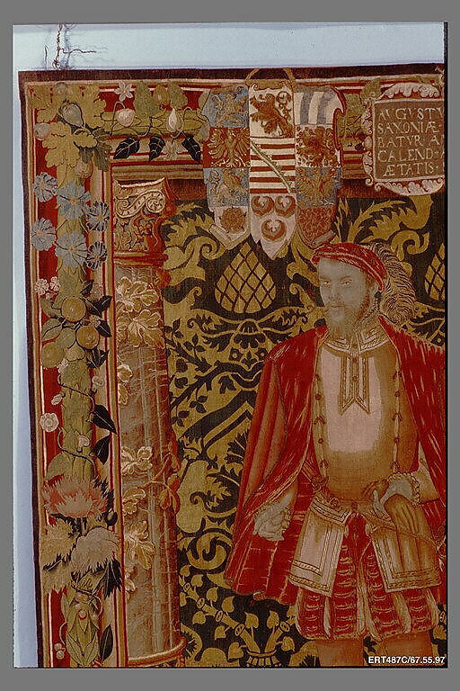 Augustus I of Saxony (1526–1586), Woven under the direction of Seger Bombeck (German, active 1545–1552), Wool, silk, silver-gilt thread (18-20 warps per inch, 8 per cm.), German, Leipzig