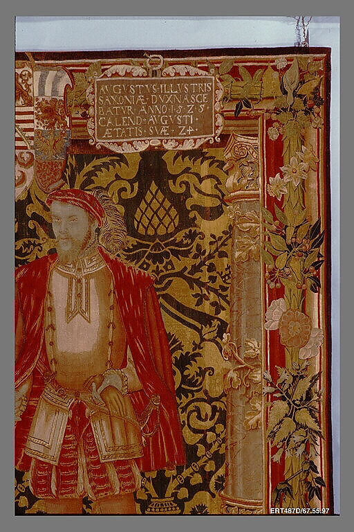 Augustus I of Saxony (1526–1586), Woven under the direction of Seger Bombeck (German, active 1545–1552), Wool, silk, silver-gilt thread (18-20 warps per inch, 8 per cm.), German, Leipzig