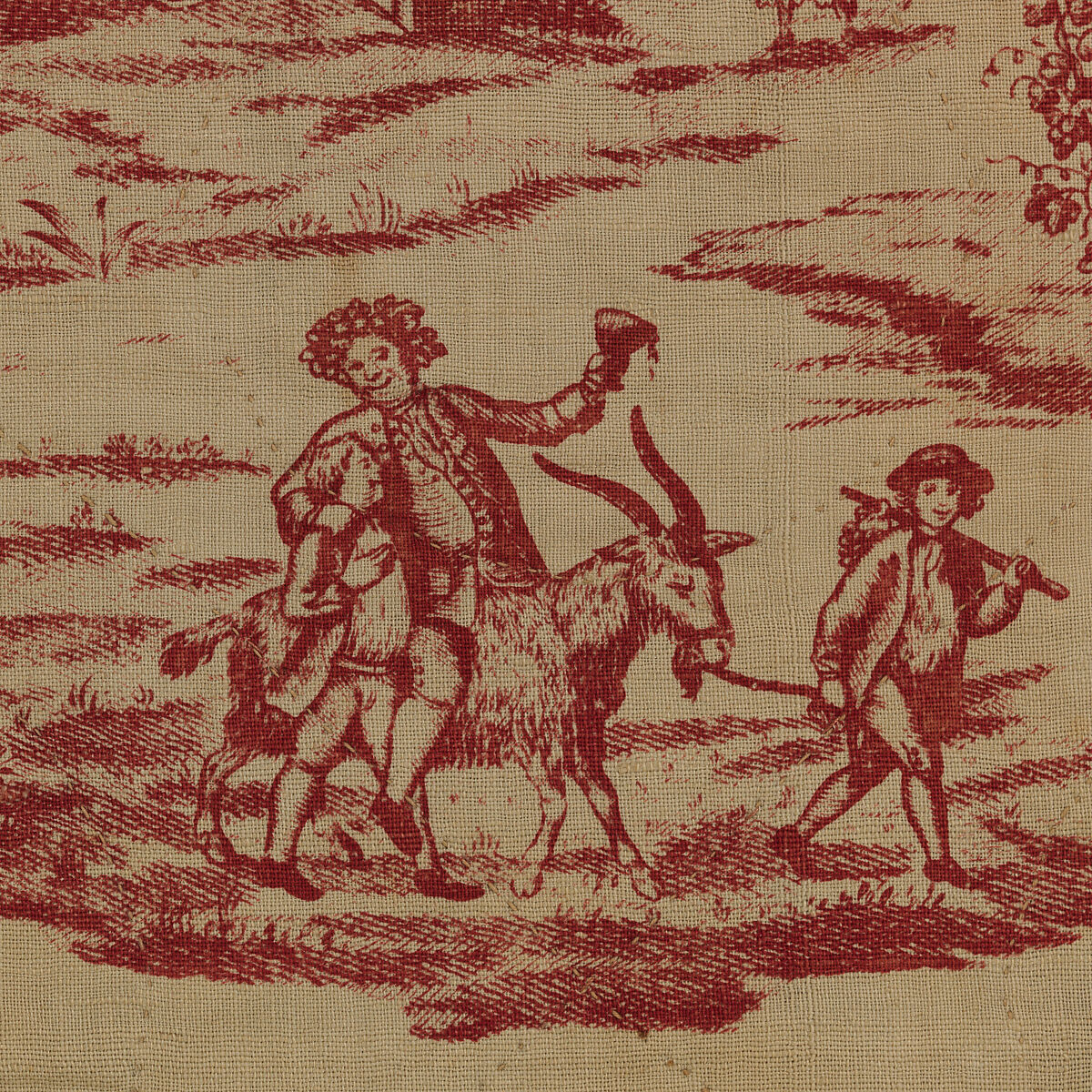 Panel, Cotton, wool padding, British