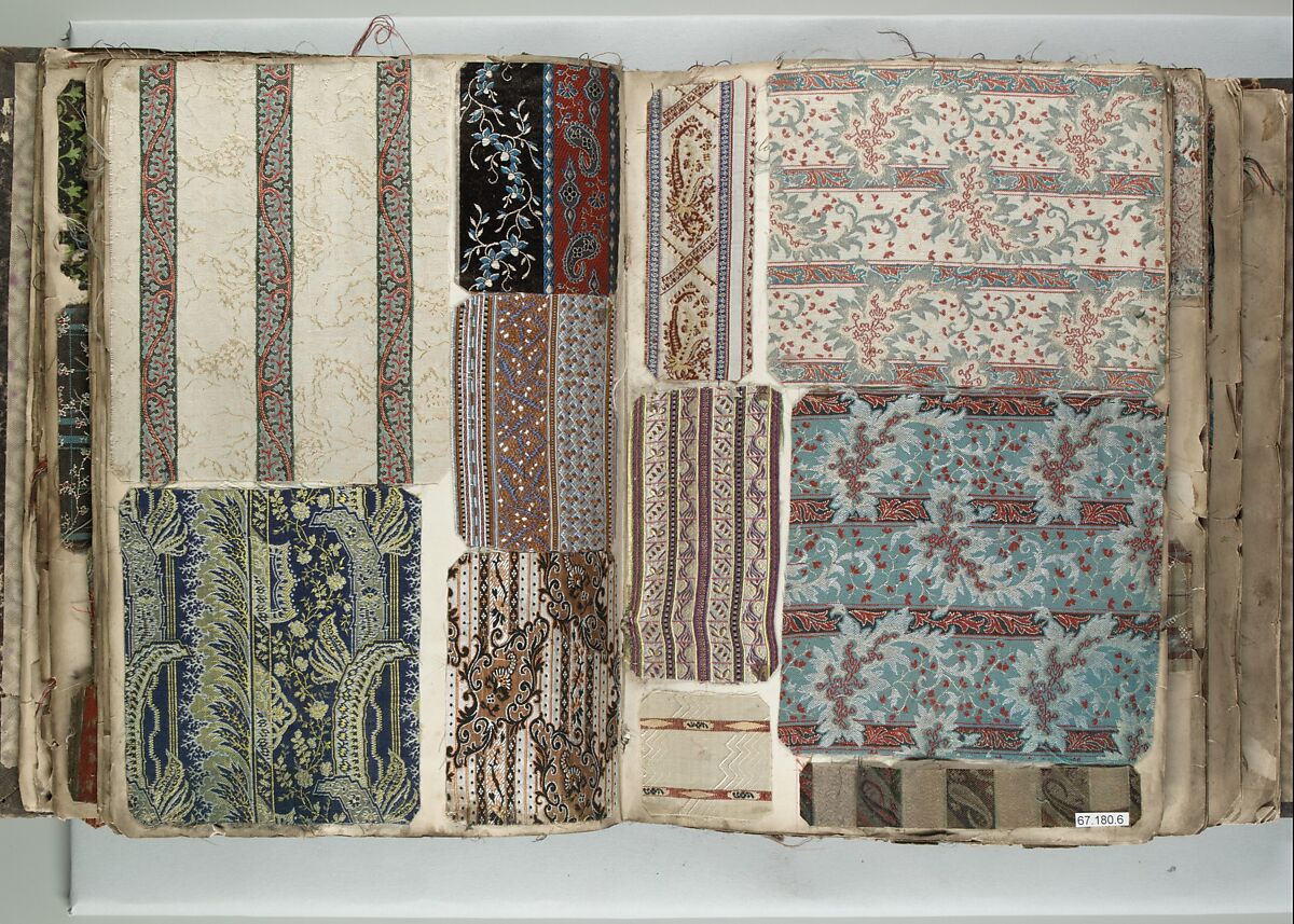 Textile Sample Book, French, Lyons 