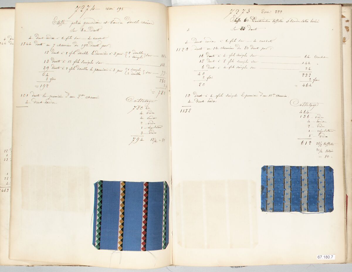 Textile Sample Book, Chapard and Chanal, French