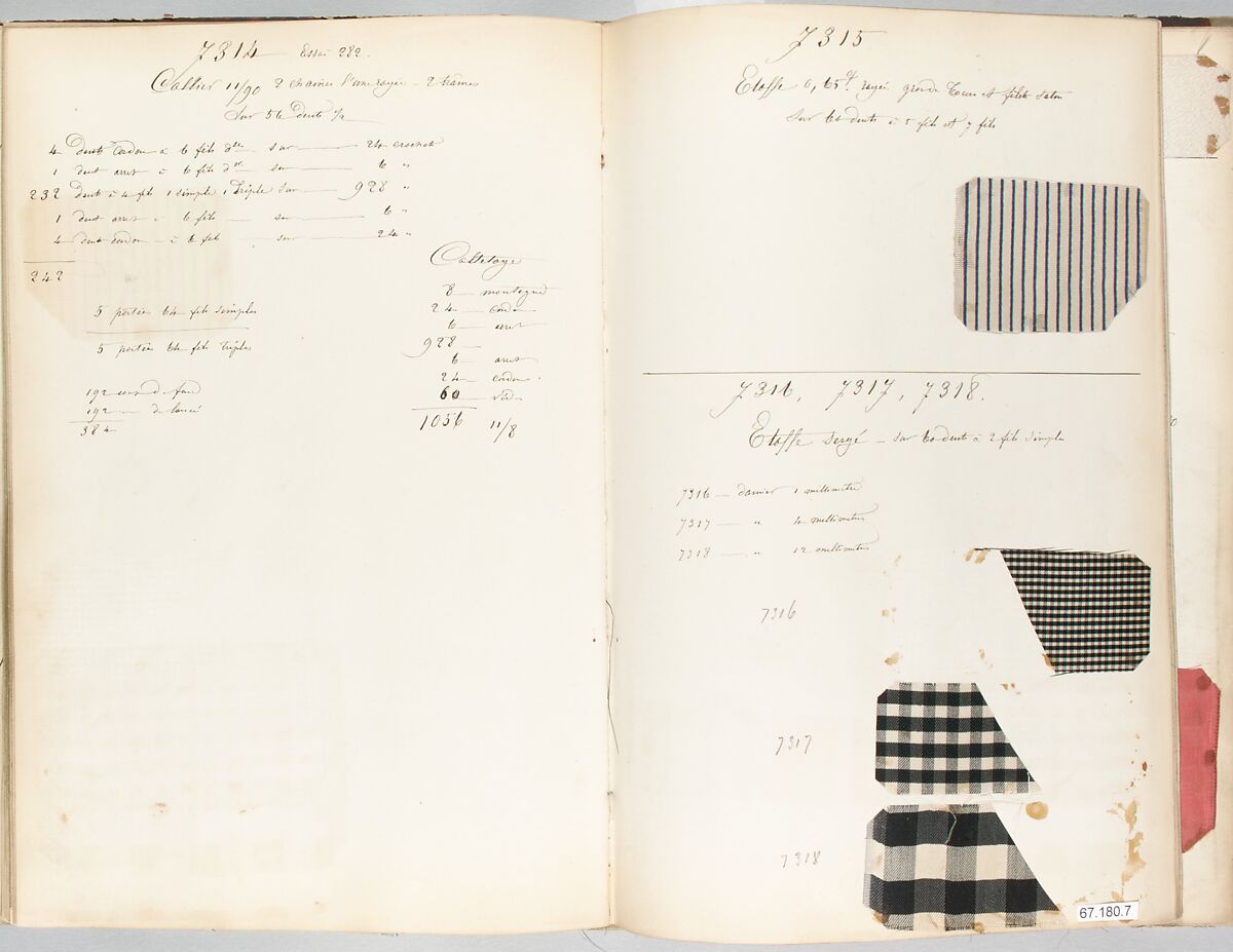 Textile Sample Book, Chapard and Chanal, French