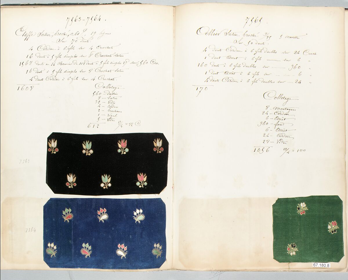 Textile Sample Book, French 