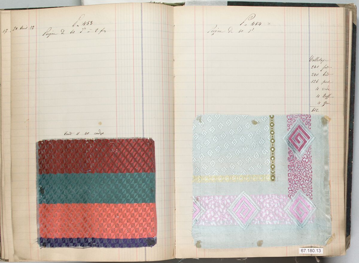 Textile Sample Book, French 