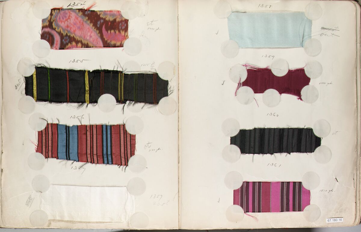 Textile Sample Book, William Openhym &amp; Sons, French, Paris 
