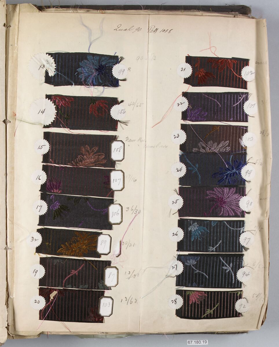 Textile Sample Book, French