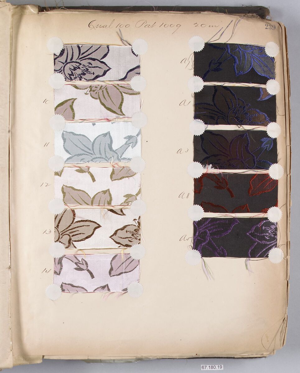 Textile Sample Book, French 