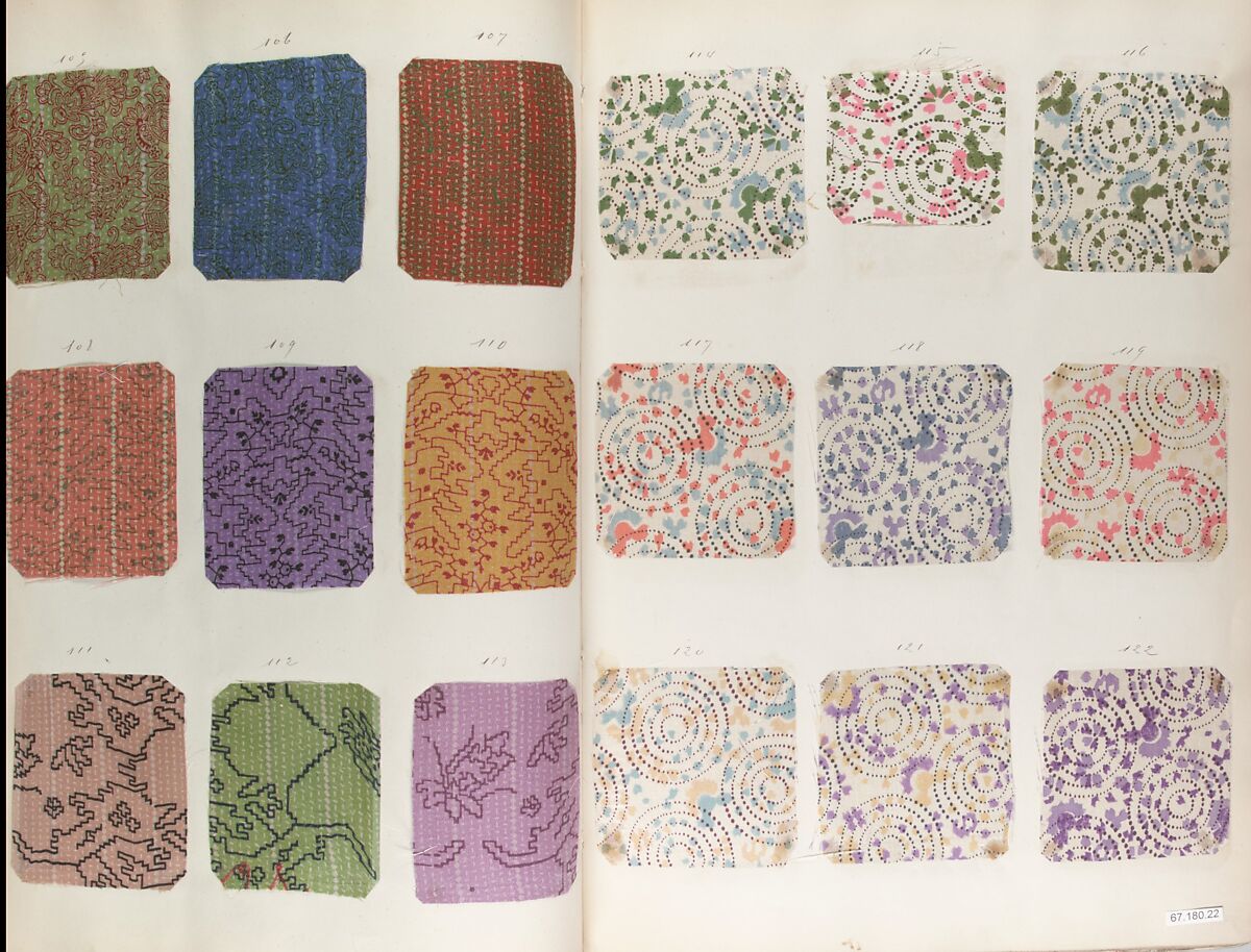 Textile Sample Book, French