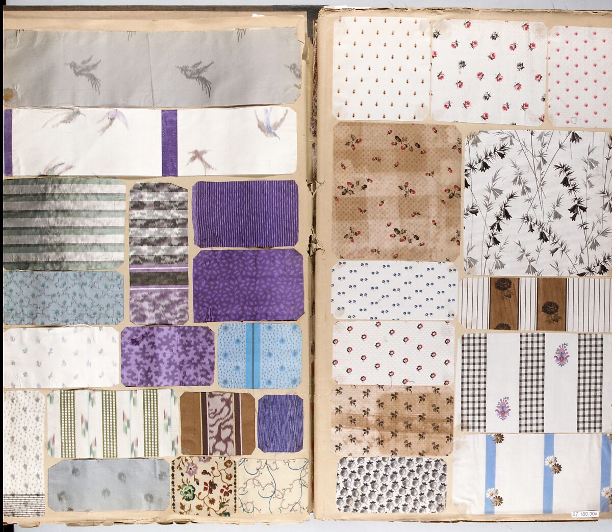 Work book, swatches, and drafts, French
