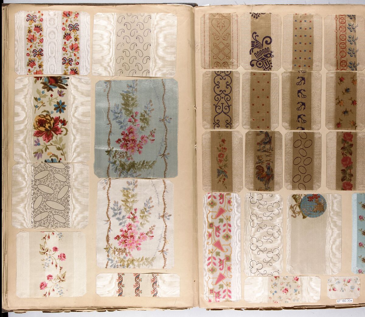 Work book, swatches, and drafts, French