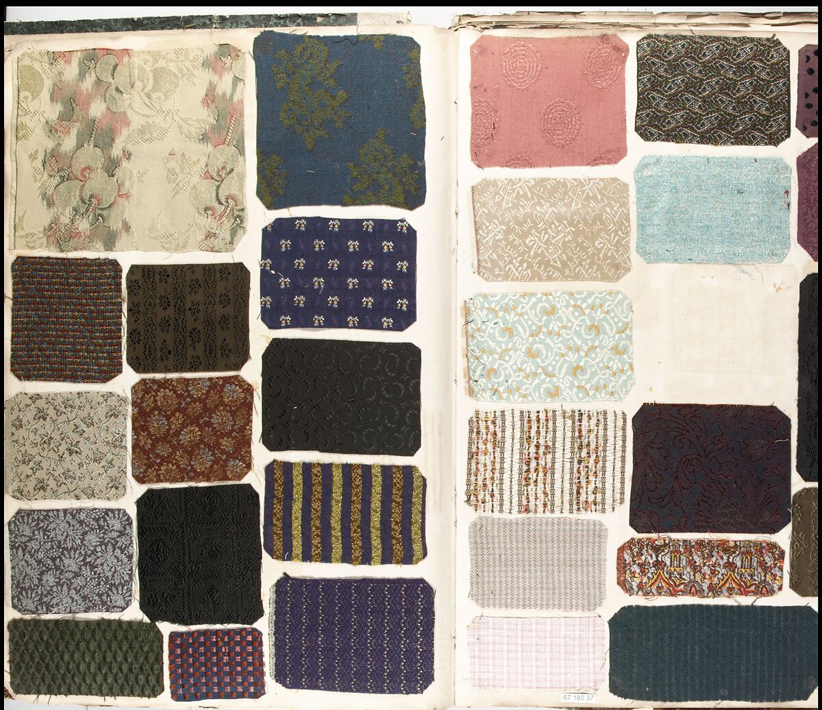 Textile Sample Book, French, Roubaix 