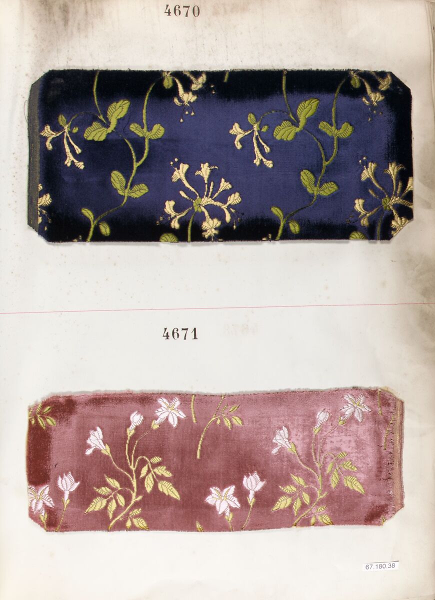 Textile Sample Book, B.B. &amp; H. (French (Lyon)), Silk, French, Lyons 