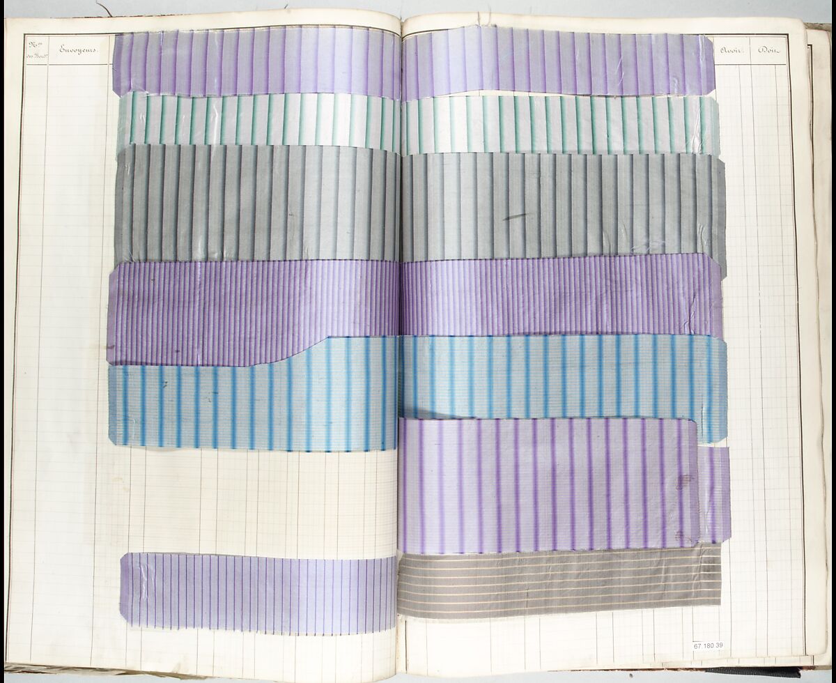 Textile Sample Book, Silk, French, Alsace 