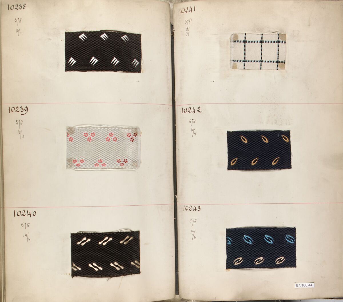 Textile Sample Book, French 