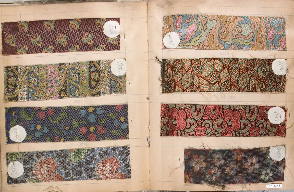 Textile Sample Book, possibly William Openhym &amp; Sons, French, Lyons 