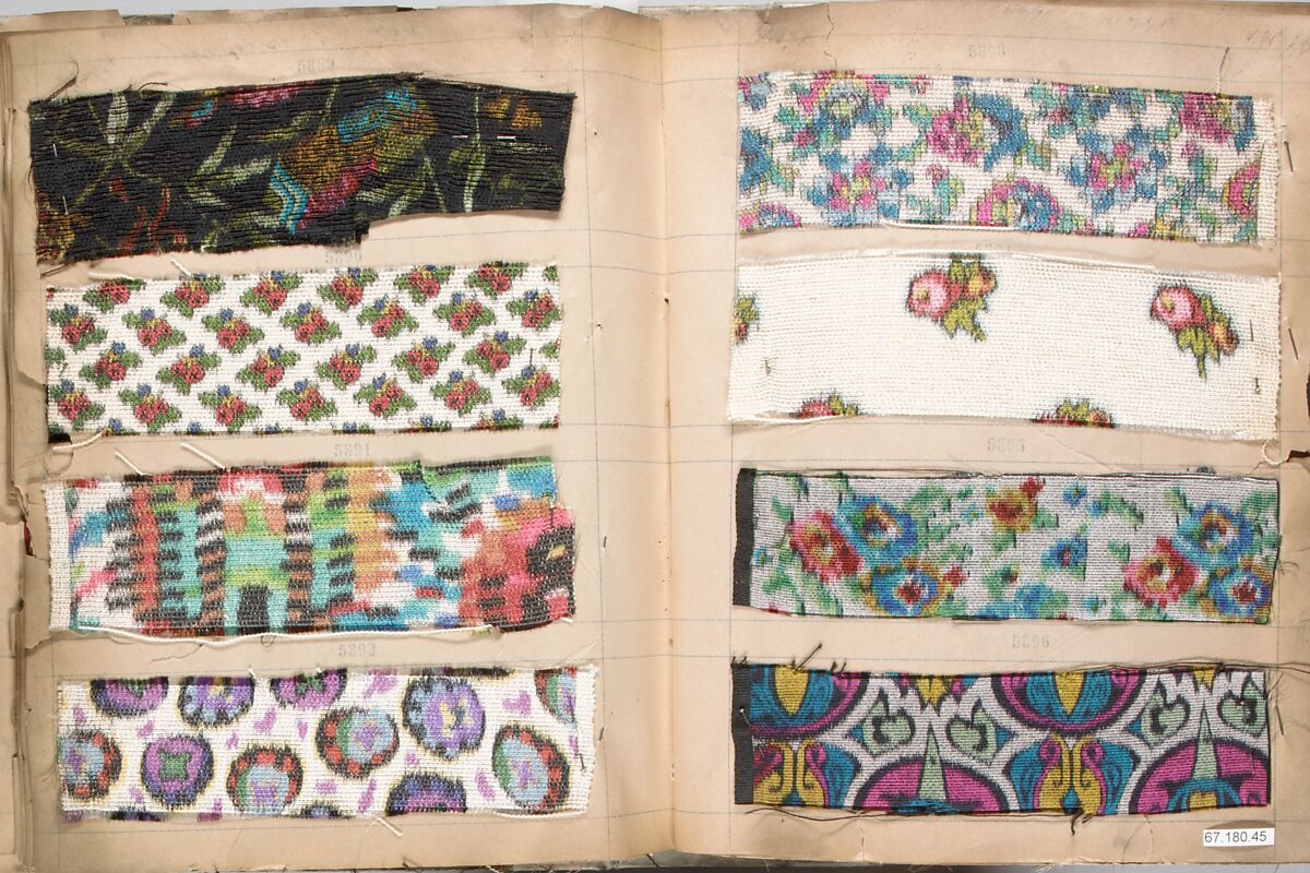 Textile Sample Book, possibly William Openhym &amp; Sons, French, Lyons