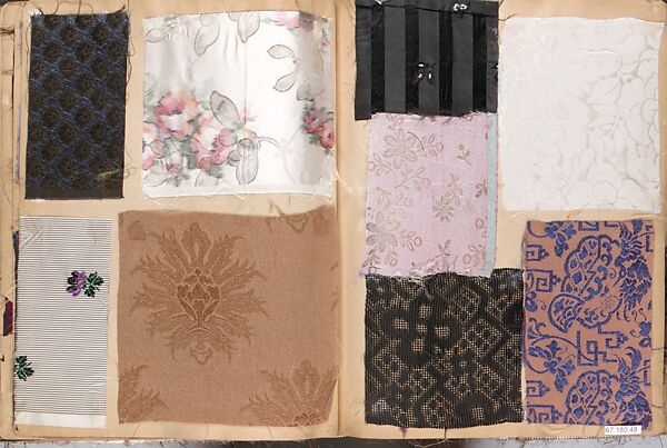 Patterned silks (12 books), Silk, French 