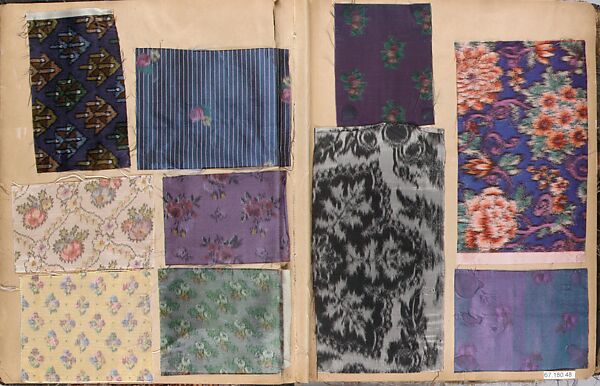 Patterned silks (12 books), Silk, French