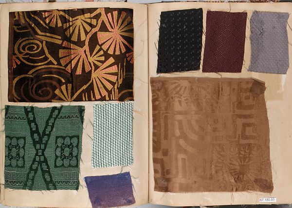 Patterned silks (12 books), Silk, French