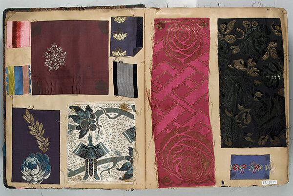 Patterned silks (12 books), French