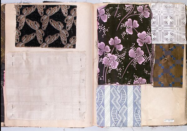 Patterned silks (12 books), Silk, French