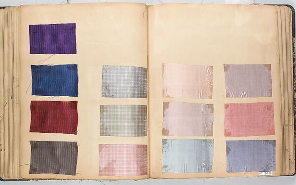 Patterned silks (12 books), Silk, French