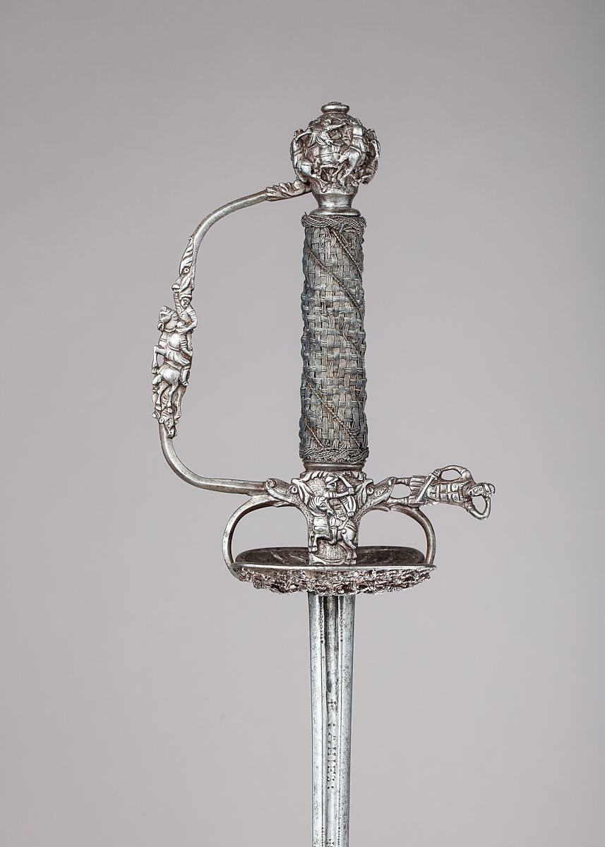 Smallsword, Steel, silver, wood, probably Dutch