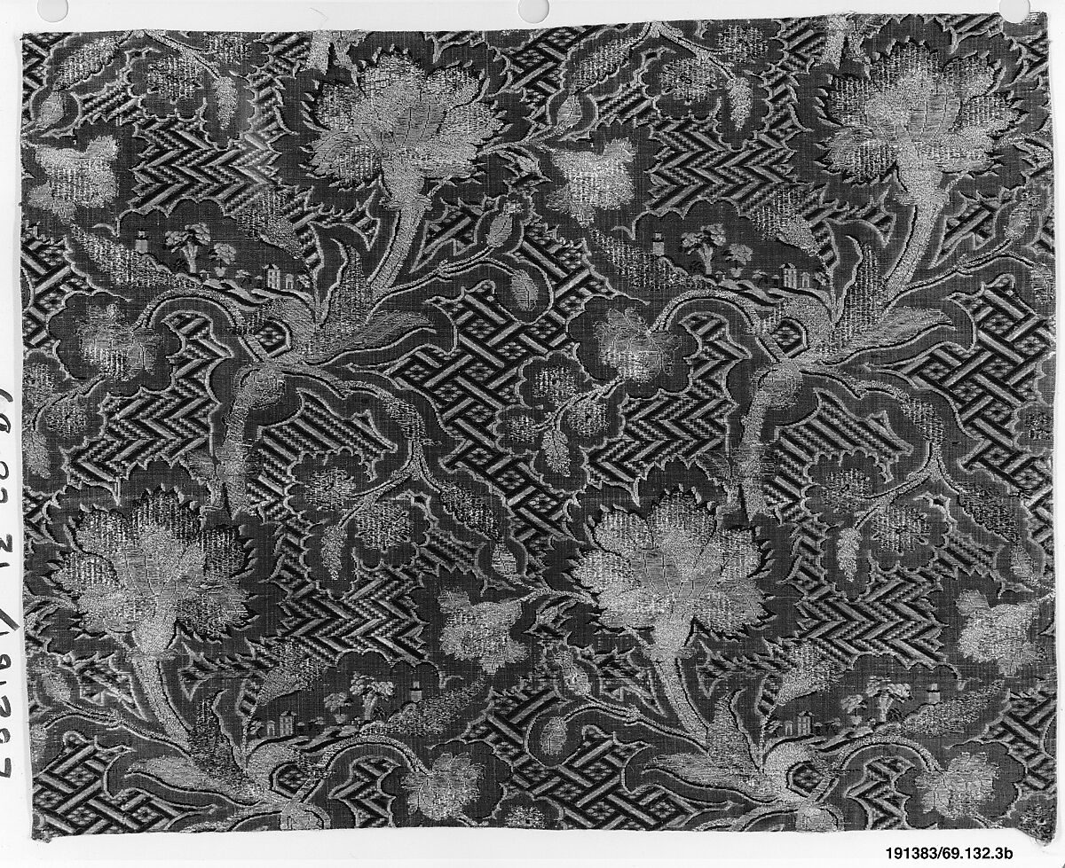 Piece, Silk and metal thread, French