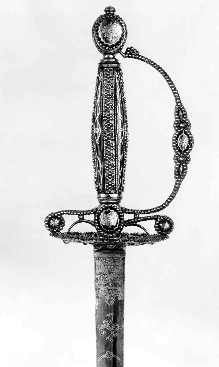 Smallsword, Attributed to John Bland (British, London, active ca. 1780–85), Gold, steel, British, probably London 
