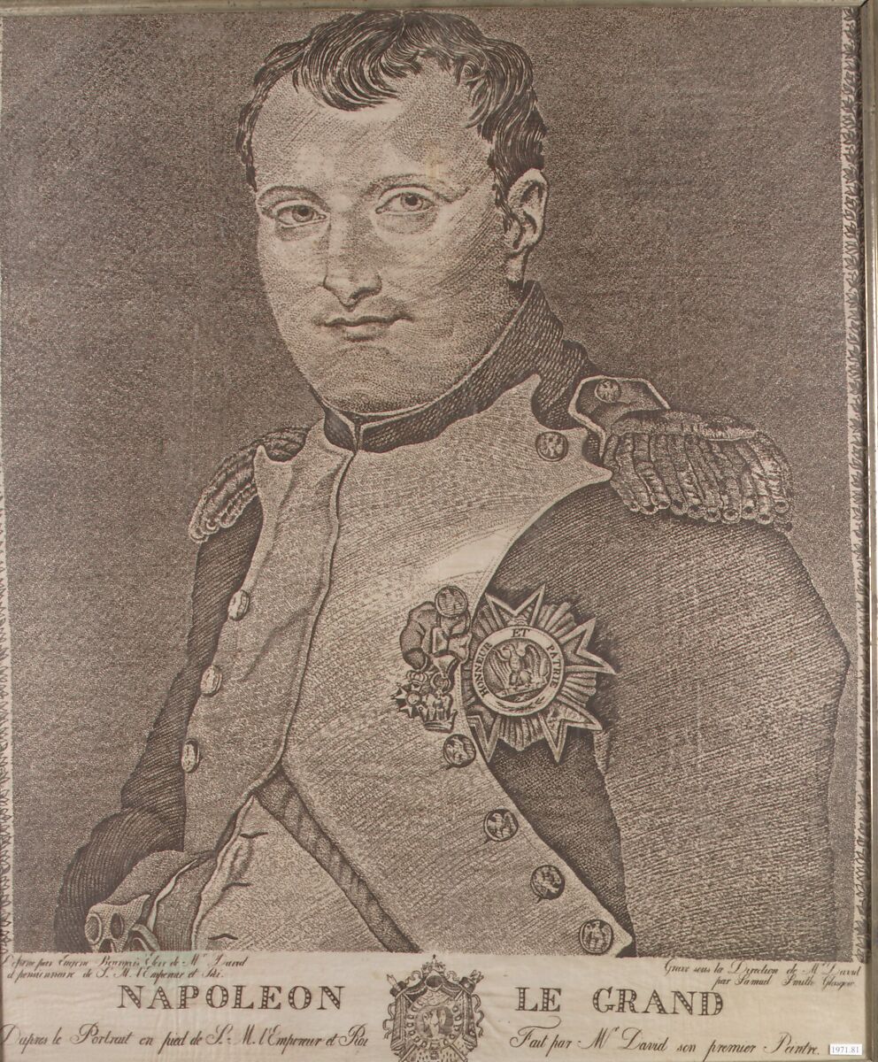 Napoleon Le Grand, After a painting by Jacques Louis David (French, Paris 1748–1825 Brussels), Cotton, Scottish, Glasgow