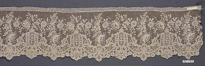 Border, Needle lace, point d’Alençon, French 