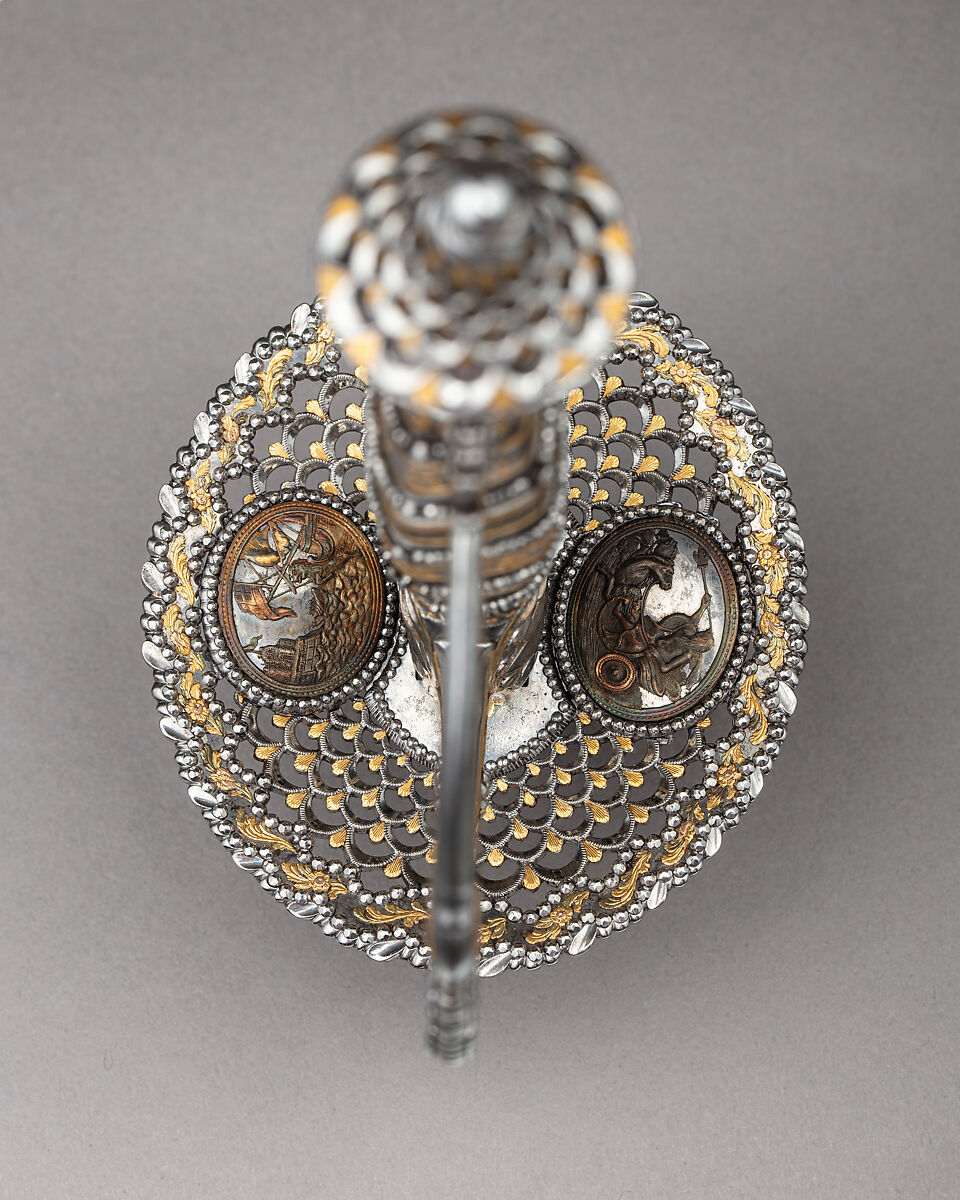 Presentation Smallsword with Scabbard of Admiral Marriot Arbuthnot (1711–1794), Gold, steel, wood, fish skin, British