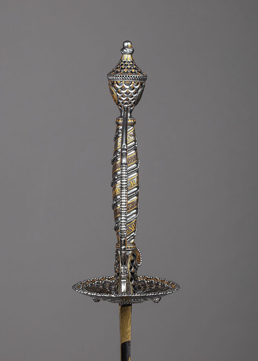 Presentation Smallsword with Scabbard of Admiral Marriot Arbuthnot (1711–1794), Gold, steel, wood, fish skin, British